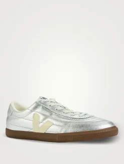 Paneka Metallic Leather Sneakers
