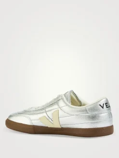 Paneka Metallic Leather Sneakers