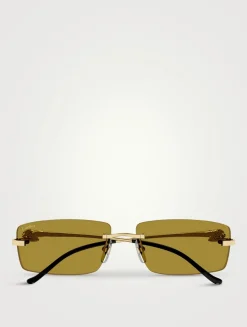 Panthère De Cartier Rectangular Sunglasses
