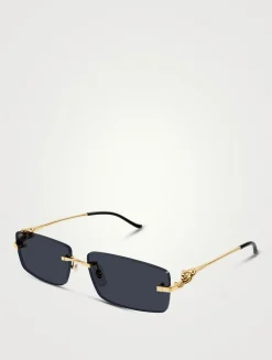 Panthère De Cartier Rectangular Sunglasses