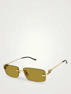Panthère De Cartier Rectangular Sunglasses