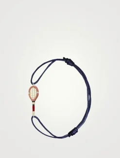 Pasiones 9K Gold Enamel Tennis Cord Bracelet