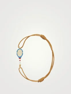 Pasiones 9K Gold Enamel Tennis Cord Bracelet