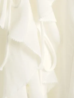 Paulette Ruffled Tie-Front Blouse