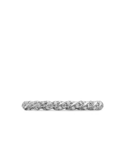 Pavé Band Ring In 18k White Gold With Diamonds