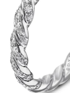 Pavé Band Ring In 18k White Gold With Diamonds