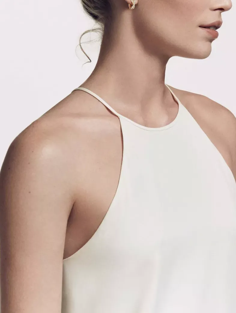 Pavé Crossover Hoop Earrings In 18k Yellow Gold With Diamonds