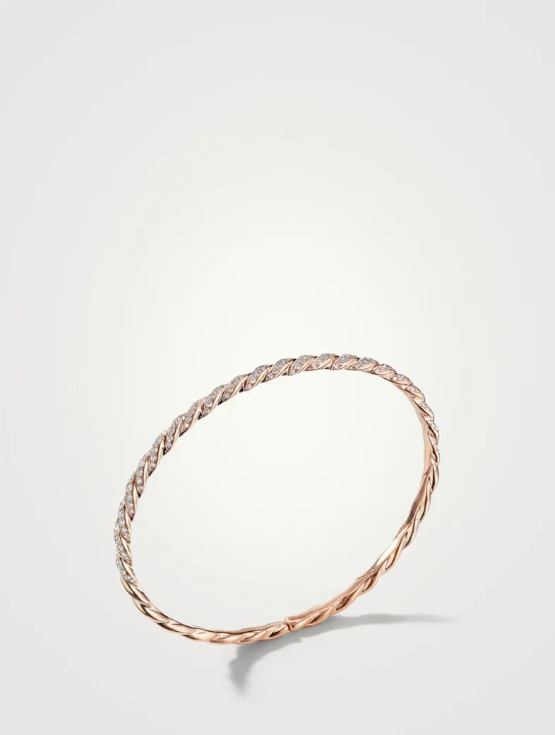 Pavéflex Bracelet In 18k Rose Gold With Diamonds
