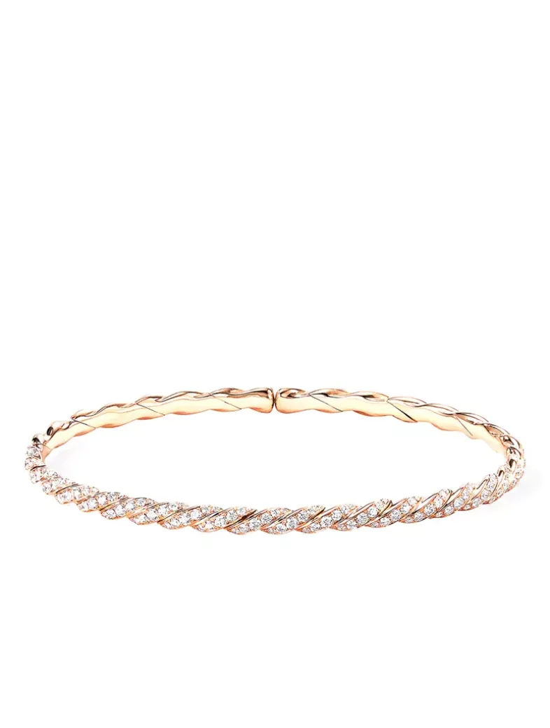 Pavéflex Bracelet In 18k Rose Gold With Diamonds