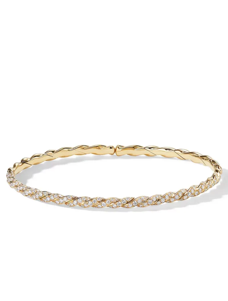 Pavéflex Bracelet In 18k Yellow Gold With Diamonds