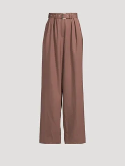 Peaches Belted Wool Trousers
