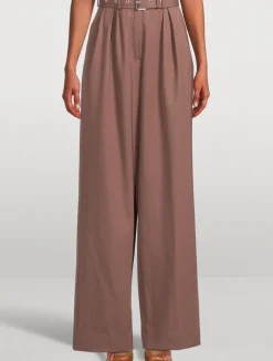 Peaches Belted Wool Trousers