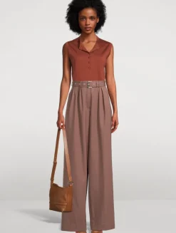 Peaches Belted Wool Trousers