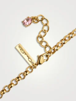 Pear And Oval Crystal Necklace