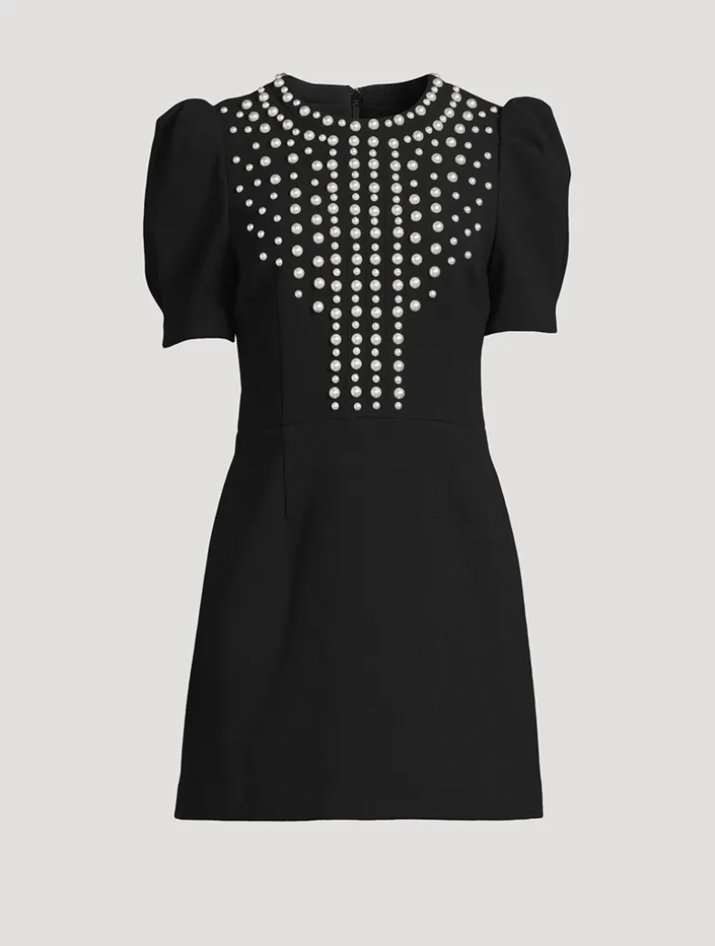 Pearly Embellished Mini Dress