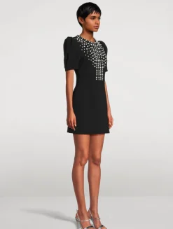 Pearly Embellished Mini Dress