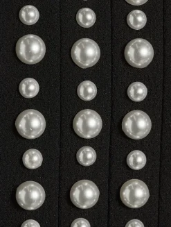 Pearly Embellished Mini Dress