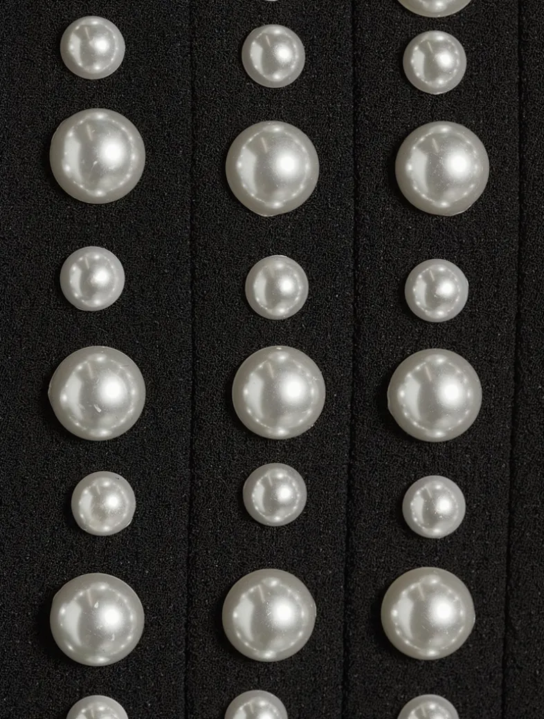 Pearly Embellished Mini Dress