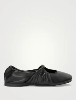 Pebble Leather Ballet Flats