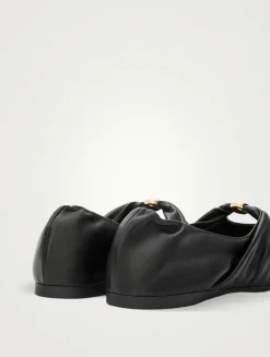 Pebble Leather Ballet Flats