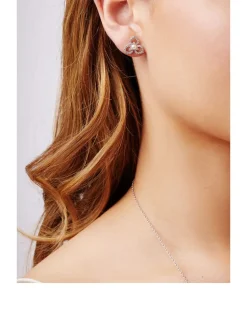 Petal 18K White Gold Akoya Pearl Earrings With Diamonds