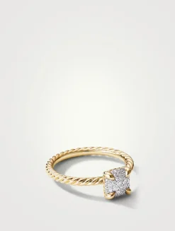 Petite Chatelaine® Ring In 18k Yellow Gold With Full Pavé Diamonds