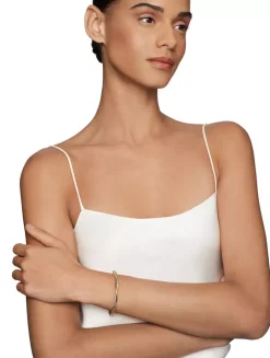 Petite Infinity Bracelet In Sterling Silver With 14k Yellow Gold, 4.4mm