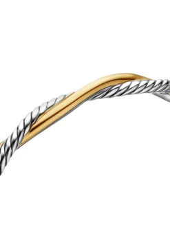 Petite Infinity Bracelet In Sterling Silver With 14k Yellow Gold, 4.4mm