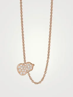 Petite Wulu 18K Rose Gold Necklace With Diamonds