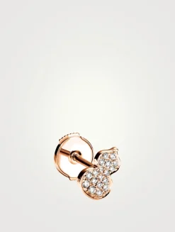 Petite Wulu 18K Rose Gold Stud Earring With Diamonds