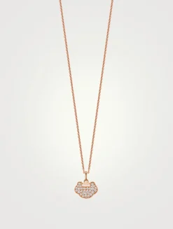 Petite Yu Yi 18K Rose Gold Necklace With Diamonds