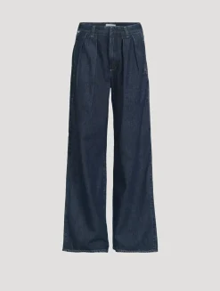 Petra Pleated Wide-Leg Jeans