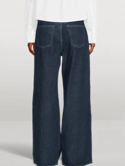 Petra Pleated Wide-Leg Jeans