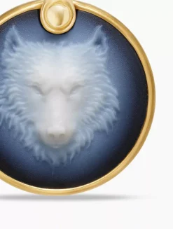 Petrvs® Wolf Amulet In 18k Yellow Gold, 21mm