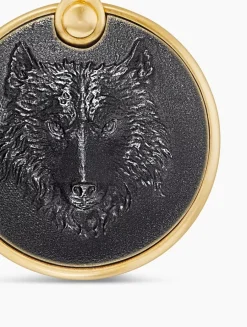 Petrvs® Wolf Amulet In 18k Yellow Gold, 21mm