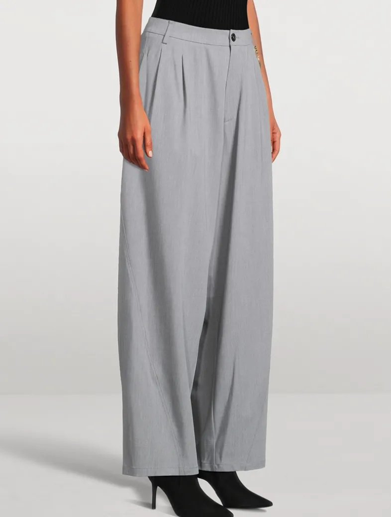 Phebe Wide-Leg Pants With Wallet Chain