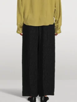 Pila Crinkled Wide-Leg Trousers