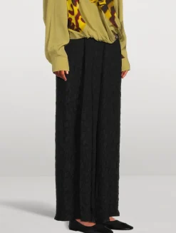 Pila Crinkled Wide-Leg Trousers