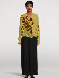 Pila Crinkled Wide-Leg Trousers