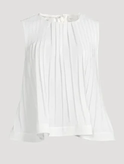Pleated A-Line Blouse