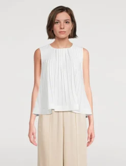 Pleated A-Line Blouse