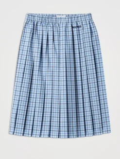Pleated Check Skirt