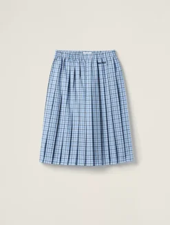 Pleated Check Skirt