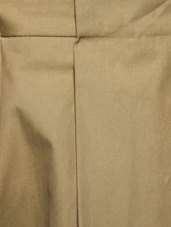 Pleated Cotton Trousers