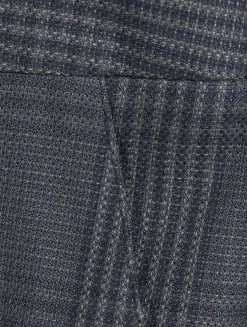 Pleated Linen Shorts In Glen Check Print