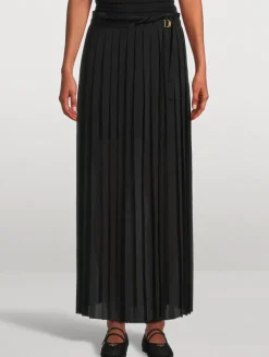 Pleated Maxi Skirt
