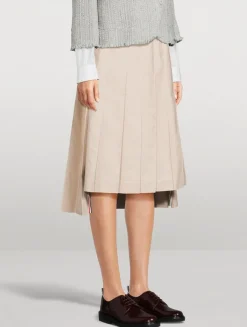 Pleated Midi Skirt