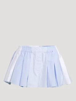 Pleated Patchwork Boxer Shorts
