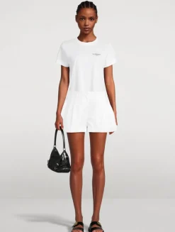 Pleated Poplin Shorts