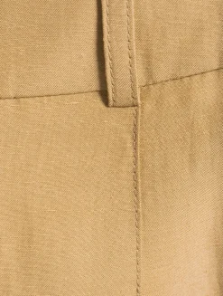 Pleated Wide-Leg Tuxedo Trousers